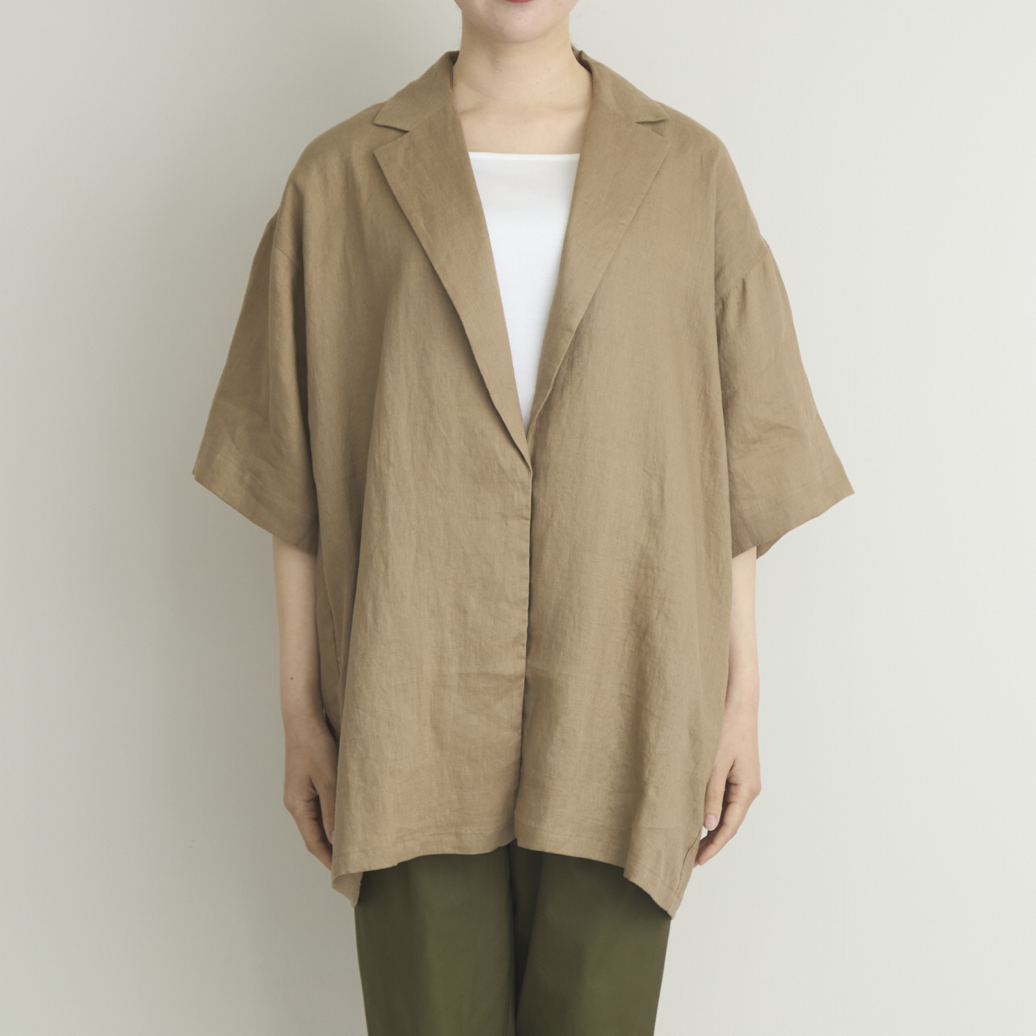 TUTIE./リネンハーフスリーブジャケット